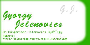 gyorgy jelenovics business card